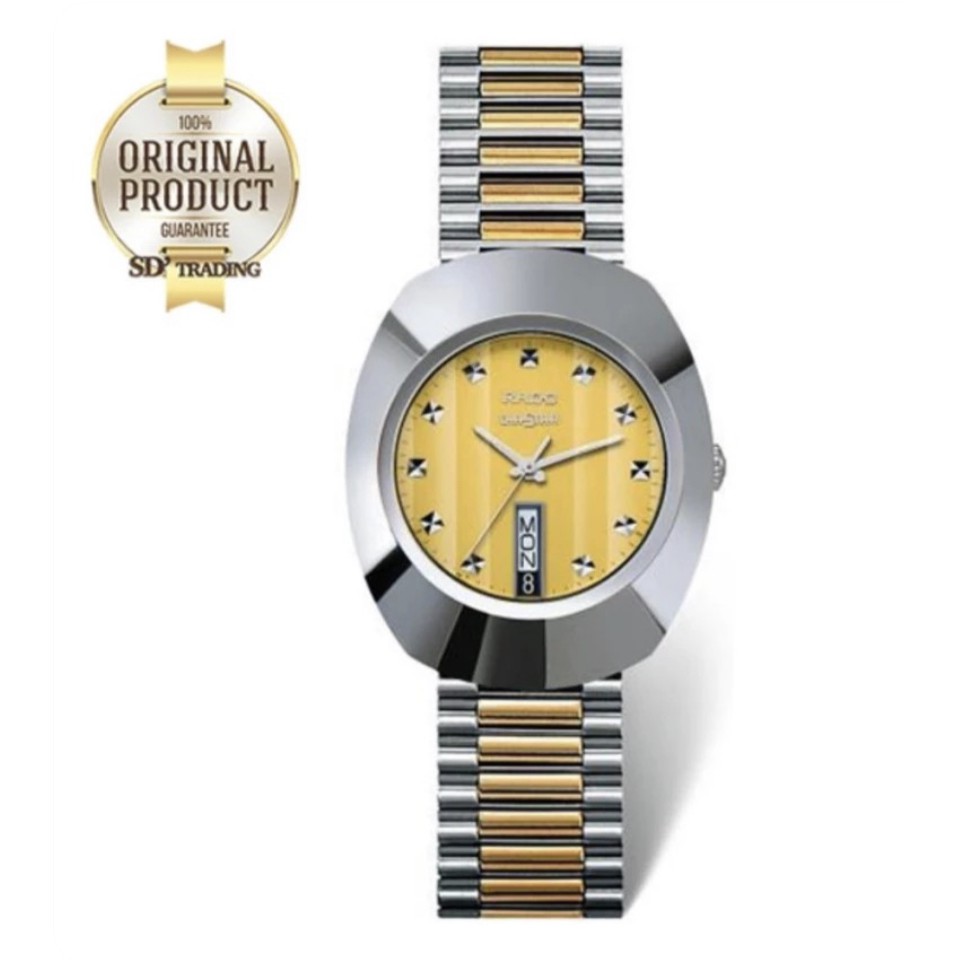 RADO Diastar Quartz นาฬิกาข้อมือผู้ชาย สายสแตนเลส รุ่น R12305304 - สองกษัตริย์ ทอง/เงิน