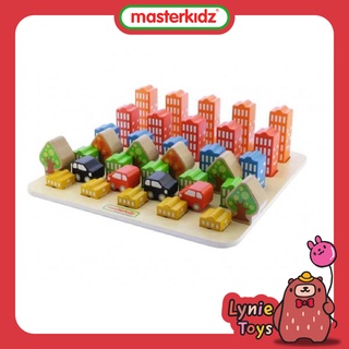 Masterkidz ของเล่นเสริมทักษะ เกมฝึกทักษะการแบ่งความสัมพันธ์เชิงพื้นที่ Tiny City -  A Spatial Relationship Learning Game