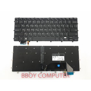 DELL Keyboard คีย์บอร์ด XPS 15 9550 9560 4444SLV มี Backlit ไทย-อังกฤษ