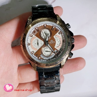 CASIO EDIFICE - งานมิลเลอร์ สายเลส คลิ๊กล็อค หน้าโคโนกราฟ 3วง ใช้ได้จริง Code:W3D130763