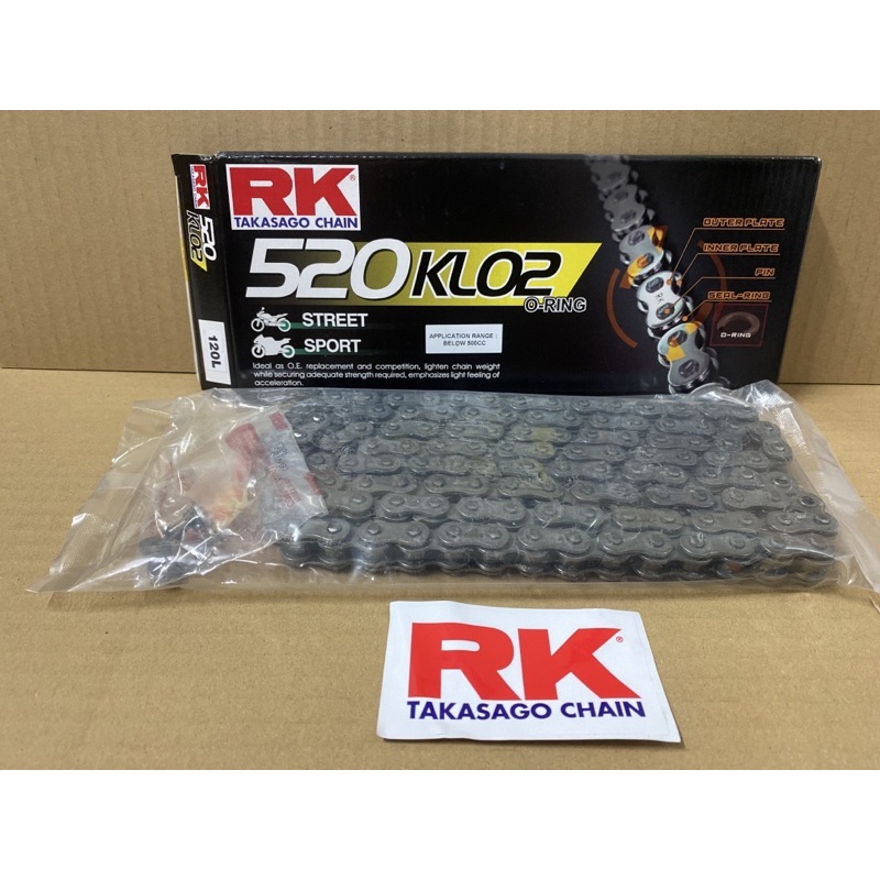 RK 520 Oring O แหวนโซ่ 520 KLO2 X 120 L ประเภทหมุด
