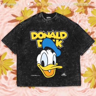 เสื้อยืดผ้าฝ้ายพิมพ์ลายขายดี เสื้อยืด พิมพ์ลาย Donald DUCK OVERSIZE | เสื้อยืด พิมพ์ลายซักผ้า | เสื้อยืด ขนาดใหญ่ | เสื้