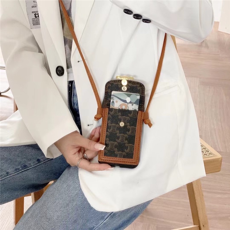 For iPhone 13mini 13Pro 13 13ProMax 12mini 12 12Pro 12ProMax SE 2020 5 5S 11 11Pro 11ProMax 6 6S 7 8 Plus X XS XR XSMax Phone Case Retro Pattern Card Holder Coin Purse TPU Soft Cover กรณีศึกษา #8