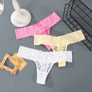 Women Sexy Lace Panties Low waist Thong Underwear Female Temptation G-String Lingerie