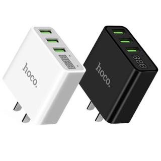 HOCO C15 adapter หัวชาร์จ 3 port 3.0A หน้าจอLED