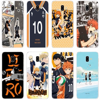 เคสโทรศัพท์ วัสดุซิลิโคน TPU แบบนิ่ม ลายการ์ตูนอนิเมะ Haikyuu hinata Attacks สําหรับ Samsung Galaxy Grand Prime a3 2017 j6 2018 plus j5 2017 J8 2018