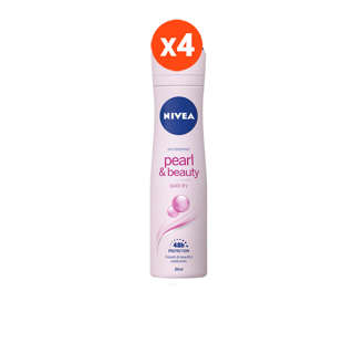 [ซื้อ4ถูกกว่า] นีเวีย เพิร์ล แอนด์ บิวตี้ สเปรย์ 150 มล. 4 ชิ้น NIVEA Deo Pearl and Beauty Spray 150 ml. 4 pcs