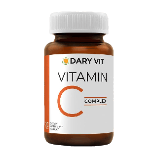 Dary Vit Vitamin C Complex ดารี่ วิต อาหารเสริม วิตามินซี สารสกัดจาก คามูคามู อะเซโรลาเชอร์รี่ เมล็ดองุ่น (30 แคปซูล) ( อาหารเสริม )