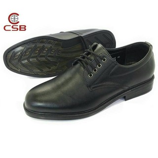 CSB รองเท้าหนังผูกเชือก 4 รู สีดำ CM545 ไซส์ 39-46