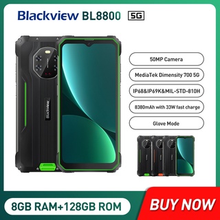 Blackview BL8800 5G Rugged Phone IP68 Night Vision Camera Smartphone Cell Phone 6.58" 8GB+128GB 8380mAh