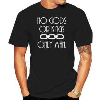 เสื้อยืดผ้าฝ้าย เสื้อยืด พิมพ์ลาย No Gods or Kings แฟชั่นสําหรับสตรี