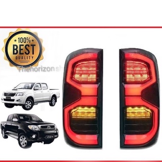 ไฟท้าย โคมไฟท้าย LED รุ่น โตโยต้า ไฮลักษ์ วีโก้ TOYOTA HILUX VIGO SMOKE ปี 2005 - 2013 สีสโม็ก จำนวน 1 คู่**ครบเครื่องเร