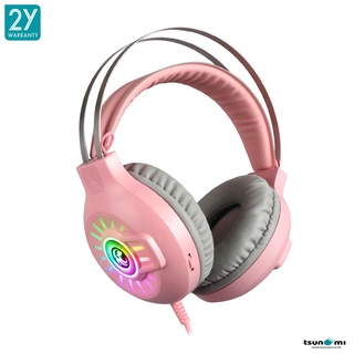 Tsunami M10 Pink 7.1 Surround Sound Software RGB Gaming Headset