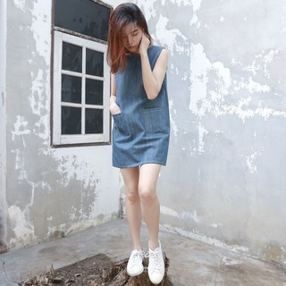 Classic jean Dress - Royal