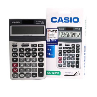 Casio AX-120ST เครื่องคิดเลขตั้งโต๊ะหน้าจอปรับระดับ 12หลัก ของใหม่ ของแท้