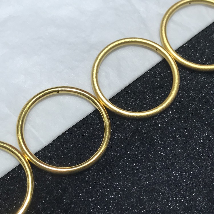 วงกลมระเบิดแหวนทอง 999 ทองคำบริสุทธิ์ 3D hard gold matte glossy fine วงกลมแหวนแหวนหางแหวนสำหรับผู้ชายและผู้หญิงของขวัญว