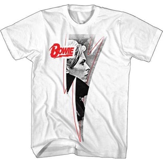 เสื้อยืดวินเทจเสื้อยืดผ้าฝ้าย พิมพ์ลาย David Bowie Inside Lightning ทรงสลิมฟิตS-5XL