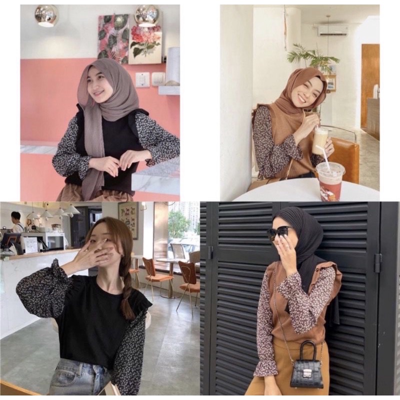 Winda Combin Ruffle Top / Womens Top Ruffle Combine