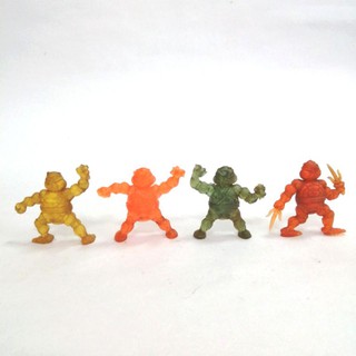 ของสะสมมือสอง​  ตุ๊กตุ่นยาง 2 นิ้ว นินจาเต่า set 2 สีส้ม เขียว ส้ม ชมพู ตามรูป ขายทั้งเซ็ท4ตัว