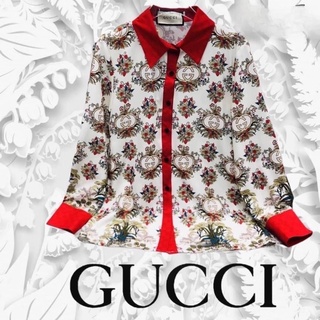 เสื้อเชิ้ตแขนยาว Gucci คอปก