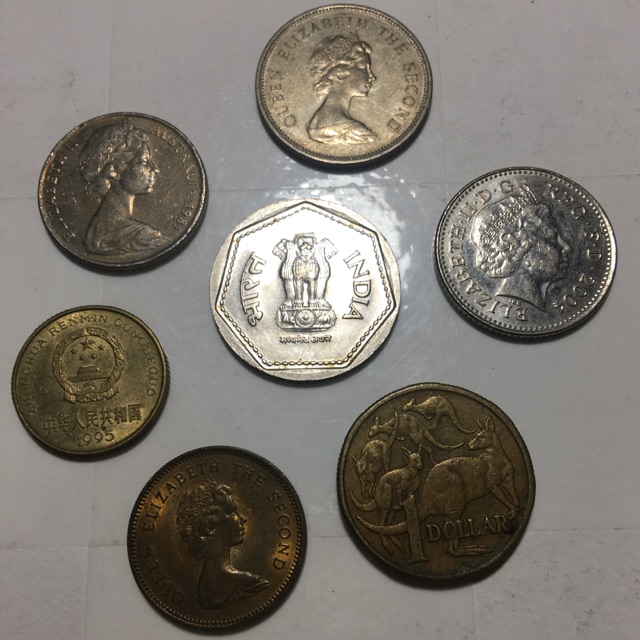 เหรียญต่างประเทศ เก่าสวยงาม ขายเหมาถูก 7 เหรียญ 100 บาท | Shopee Thailand