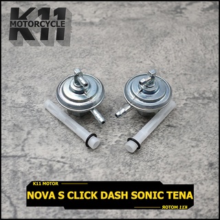 วาล์วน้ำมัน NOVA-S CLICK DASH SONIC TENA ก๊อกน้ำมัน  วาวน้ำมัน วาล์วเปิดปิดน้ำมัน คลิก เเดช โซนิค เทน่า อะไหล่ครบ ใช่ทนท