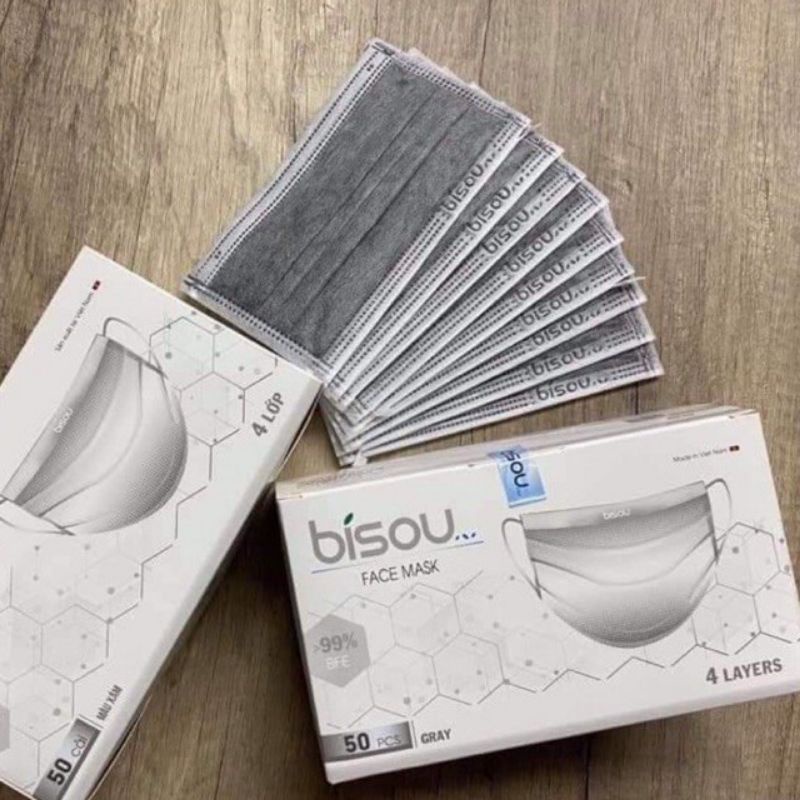 🎉หน้ากากอนามัย​กรอง4ชั้น​🎉 50ชิ้น/กล่อง​ แมสเนื้อนุ่ม