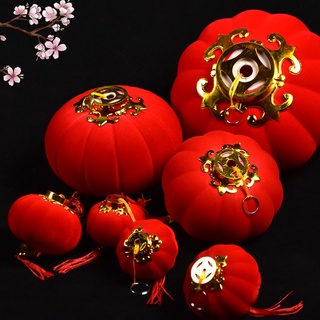 30pcs / Pack Red Traditional Chinese Mini Lantern Festival / Wedding / Party 2024 Chinese New Year Decoration Supplies