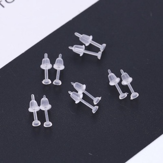 Boom Earring Backs &amp; Plastic Earring Post Kit รวม 100 ชุดขาต่างหูใส