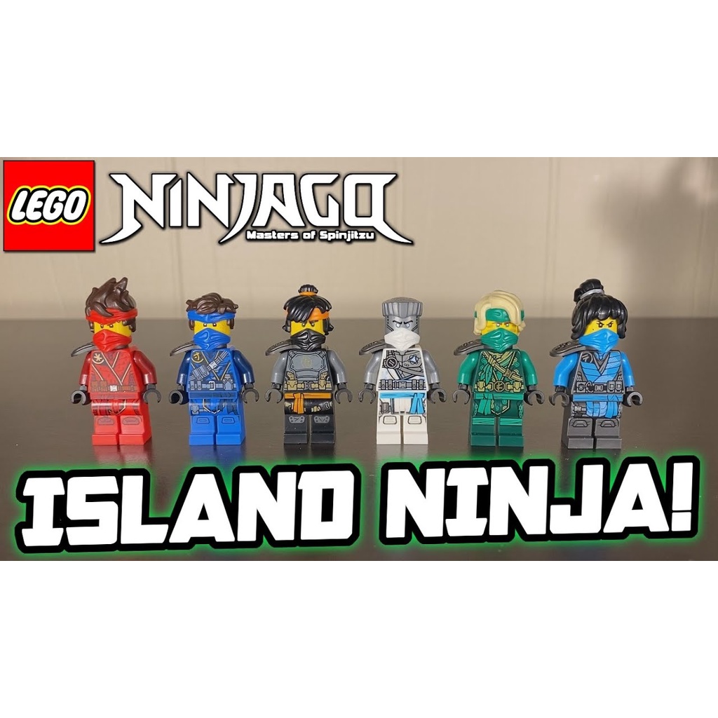 ชุดตัวละคร Iego Ninjago The Island, Nya, Zane, Lloyd, Jay, Cole, Zane ประกอบของเล ่ น - แขกเลือกคอมโบ