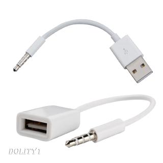 [DOLITY1] 3.5mm Aux Jack to USB 2.0 Male Cable &amp; 3.5mm Male to USB 2.0 Female Adapter