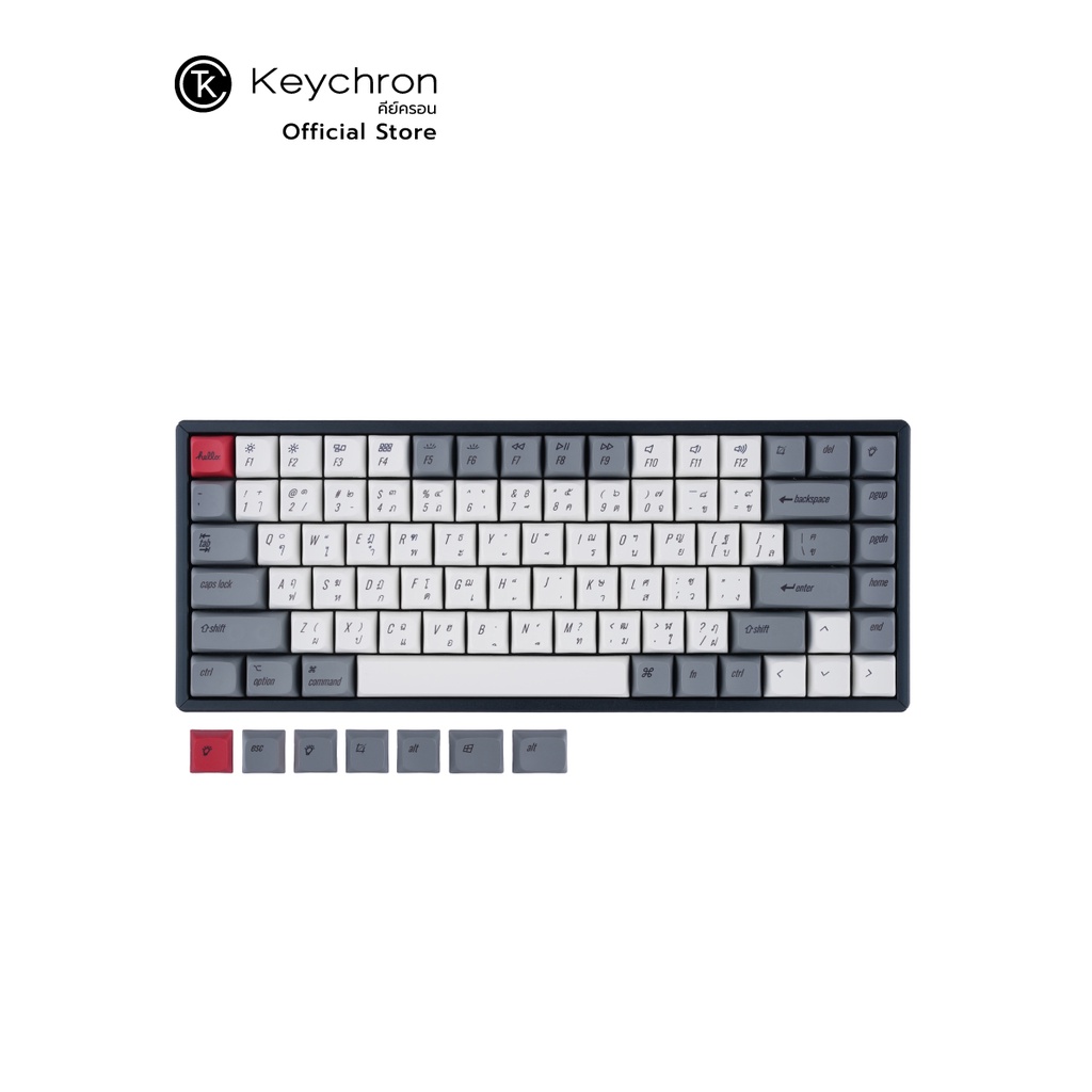 [JM125TH] Keychron keycap PBT Retro Set OEM XDA profile (italic version) คีย์ภาษาไทย K2 Q1