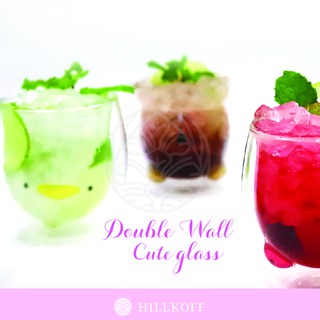 Hillkoff : แก้วตุ๊กตา Double Wall Glass ขนาด 280 ml