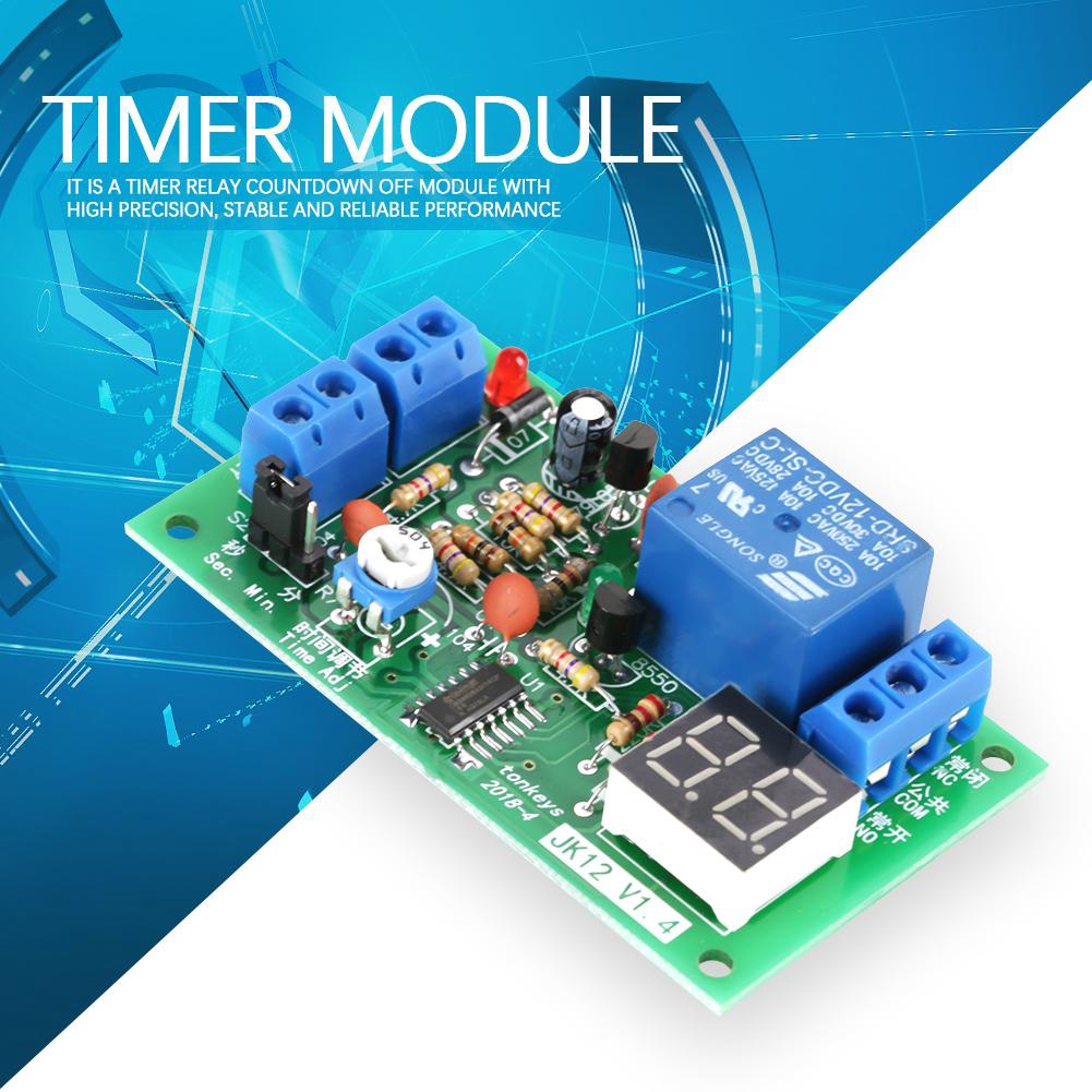 LED Display Countdown Timing Timer Delay Turn OFF Relay Switch Module ...