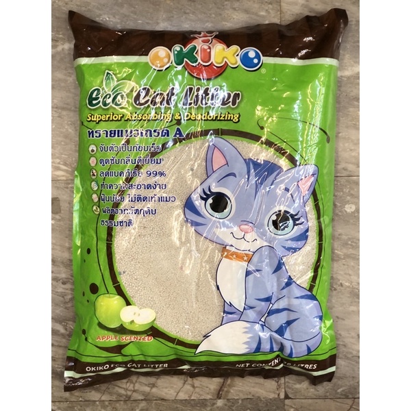 okiko ทรายแมว กลิ่นแอปเปิ้ล 10ลิตร🍏
