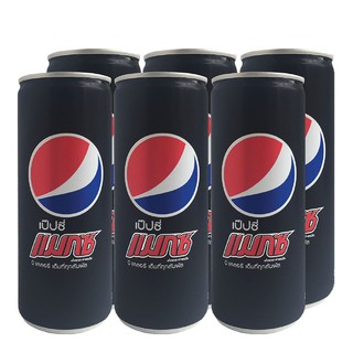 เป๊ปซี่ สลิมแคน เครื่องดื่มน้ำอัดลม 245 มล. (6 กระป๋อง) Pepsi Slim Can Carbonated Drink 245 ml. (6 cans)