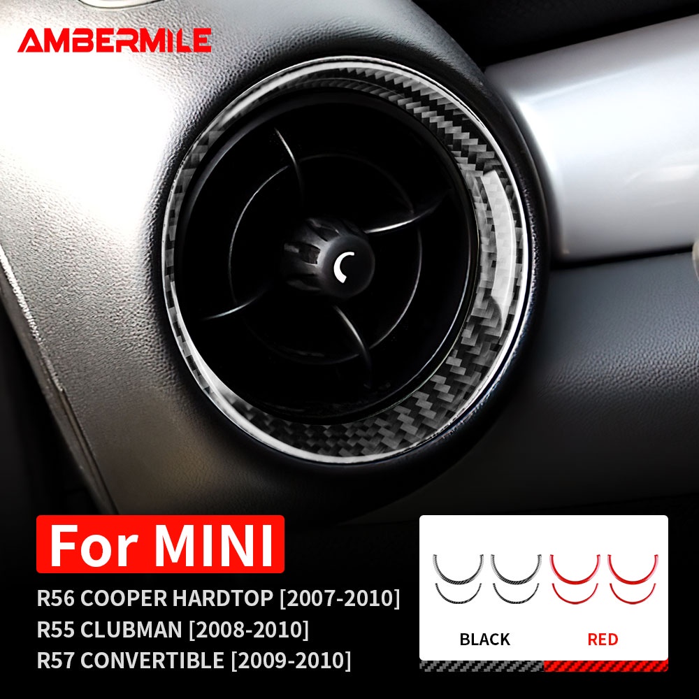สติกเกอร์คาร์บอนไฟเบอร์ 4 ชิ้น สําหรับ Mini Cooper Hardtop R56 Clubman R55 R57