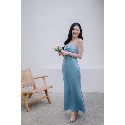 เดรสออกงาน เดรสเพื่อนเจ้าสาว Simply Blue Dress