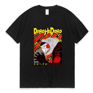 แขนสั้นcrew neckเสื้อยืดคอกลม แขนสั้น ผ้าฝ้าย 100% พิมพ์ลายอนิเมะ Dorohedoro สีดํา สําหรับผู้ชาย LHZYS-XXXXL