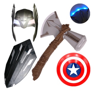 &lt; Available &gt; หน้ากากคอสเพลย์ Marvel Avengers มีไฟ LED ของเล่นฮาโลวีน สําหรับเด็กผู้ชาย