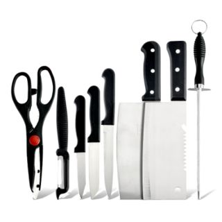 Kitchen Knife Stainless Set ชุดมีสแตนเลสสีเงิน