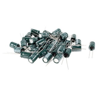 40 Pcs 1000uF 6.3V 105℃ Radial Electrolytic Capacitors Dark green 8x12mm