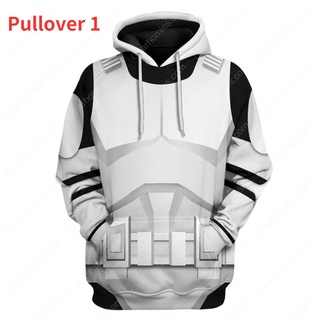 Star Wars R2-D2 เสื้อแจ็คเก็ตกันหนาวมีฮู้ดพิมพ์ลาย 3D สําหรั…