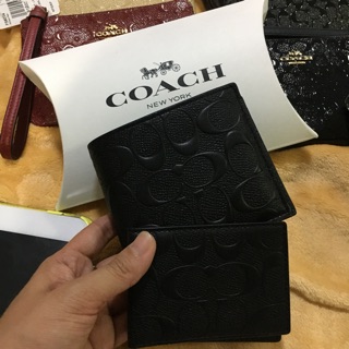 New coach กระเป๋าสตางค์ผู้ชายใบสั้น มีไส้ ค่ะ