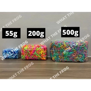 ยางรัดผมคละสี 55 กรัม ยางรัดผมแฟชั่น แบบใช้แล้วทิ้ง