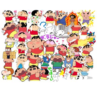 ลดราคา พร้อมส่ง !!!  สติกเกอร์ ชินจัง Crayon Shinchan 40 pcs ติดรถยนต์ สเก็ตบอร์ด โทรศัพท์ แล็ปท็อป