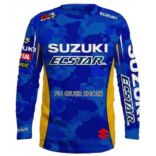 เสื้อแขนยาว พิมพ์ลาย Suzuki Jersey 3 มิติ 3 มิติ สําหรับผู้หญิง