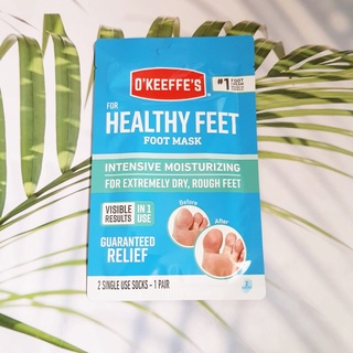มาส์กเท้า แบบใช้ครั้งเดียว For Healthy Feet Intensive Moisturizing Foot Mask 2 Single-use Socks - 1 Pair (OKeeffes®)