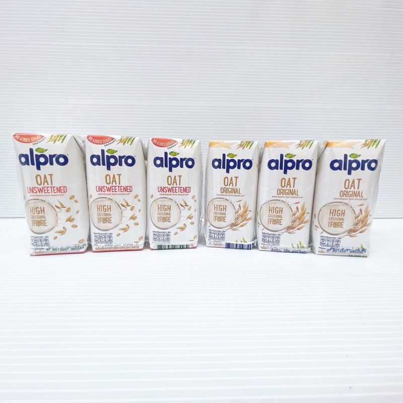 Alpro นมข้าวโอ๊ต อัลโปร UHT 180มล. แพ็ค3กล่อง มี2รสชาติ oat milk