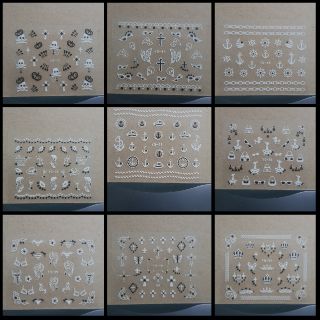 สติ๊กเกอร์ติดเล็บ ลายวินเทจ พร้อมส่ง